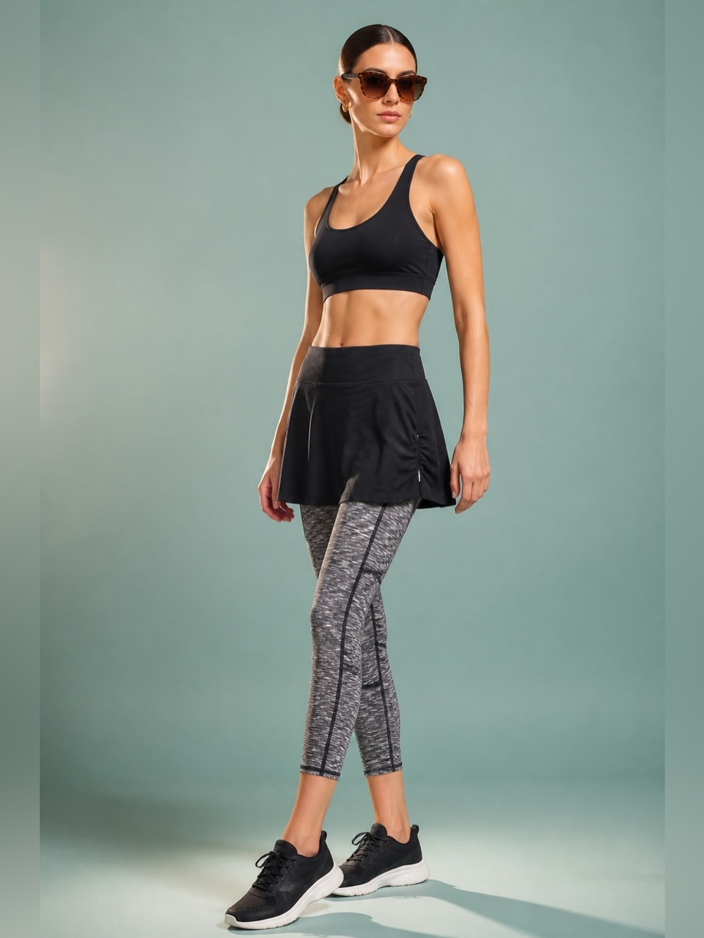 Athleta Contender 2 in 1 Skirt Capri Leggings Athletic Workout Athleisure Sz XXS